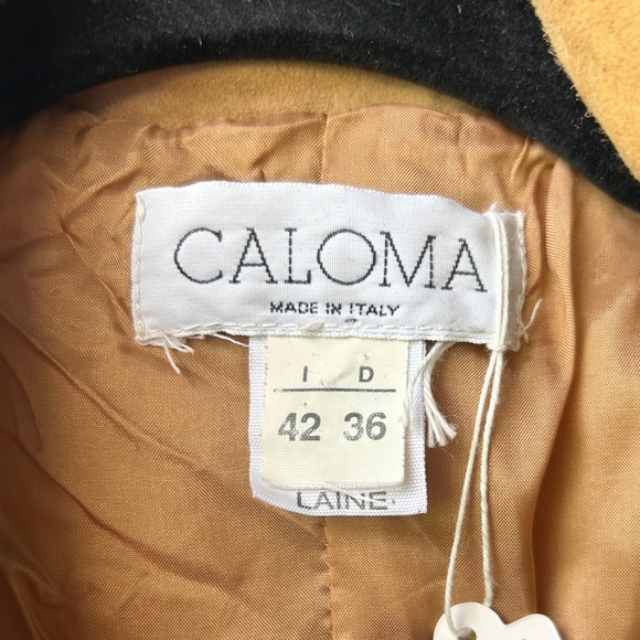 Vintage 70s tan wool/faux suede blazer by Caloma Size small - Picture 3 of 10